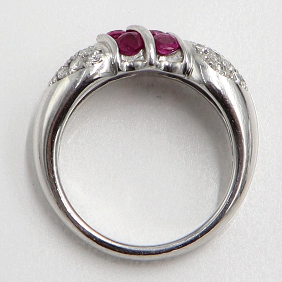 Pt900ルビーダイヤモンドリング　R0.72ct　D0.28ct　リングサイズ12号　重量8.67ｇ(石の重量含む)　レディース（中古）