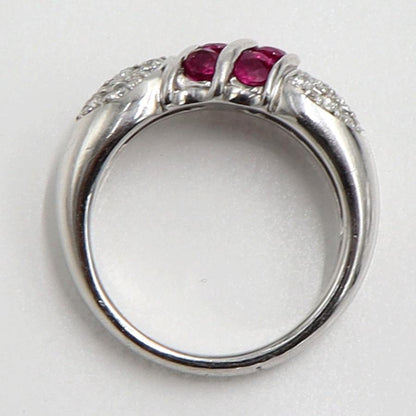 Pt900ルビーダイヤモンドリング　R0.72ct　D0.28ct　リングサイズ12号　重量8.67ｇ(石の重量含む)　レディース（中古）
