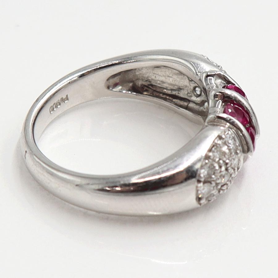 Pt900ルビーダイヤモンドリング　R0.72ct　D0.28ct　リングサイズ12号　重量8.67ｇ(石の重量含む)　レディース（中古）