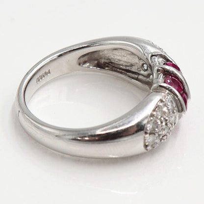 Pt900ルビーダイヤモンドリング　R0.72ct　D0.28ct　リングサイズ12号　重量8.67ｇ(石の重量含む)　レディース（中古）