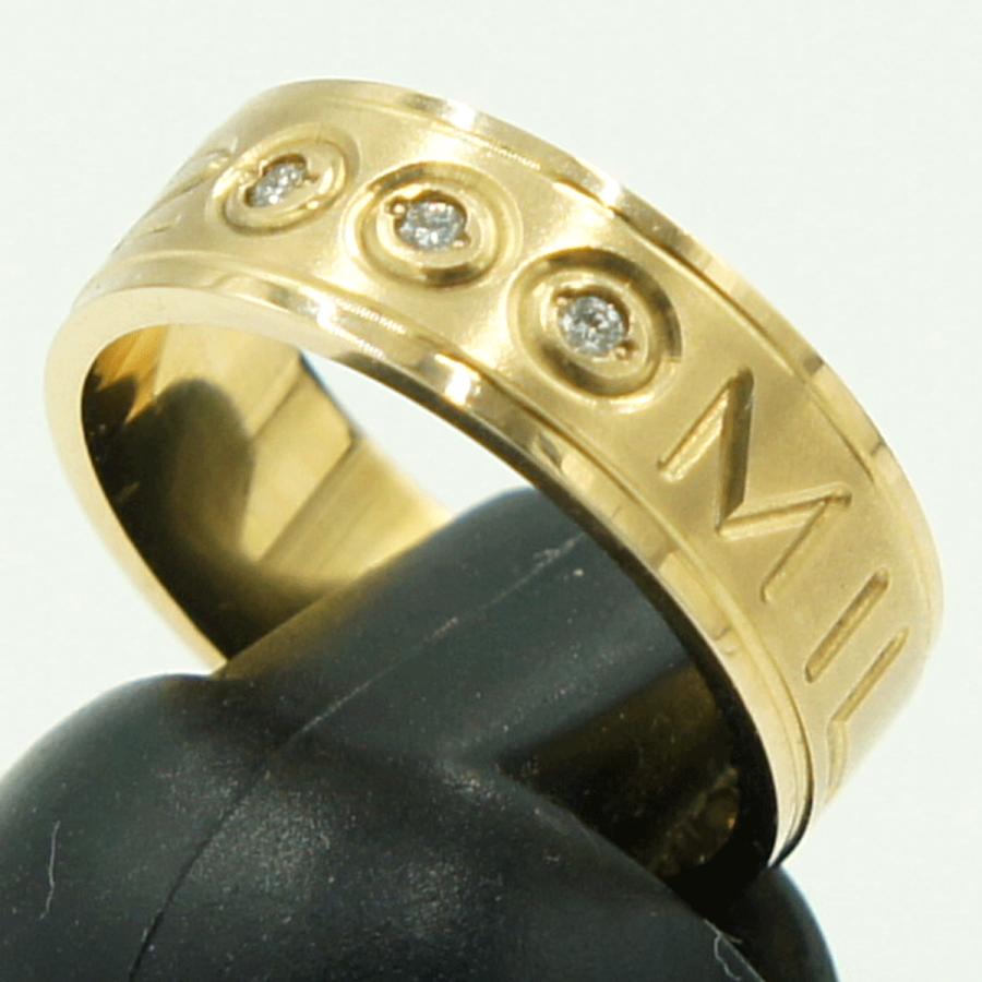 K18ダイヤモンドリング　D0.03ct　リングサイズ9号　重量5.87ｇ(石の重量含む)（中古）