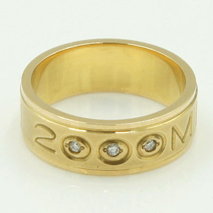 K18ダイヤモンドリング　D0.03ct　リングサイズ9号　重量5.87ｇ(石の重量含む)（中古）