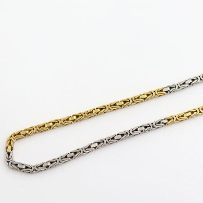 750デザインブレスレット　ツーカラー　長さ17.5cm　重量5.24ｇ（中古）