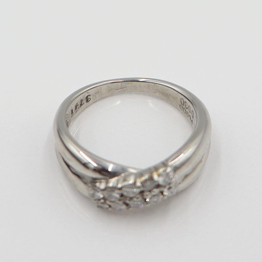 Pt900ダイヤモンドリング　D0.30ct　サイズ8号　重量5.27ｇ(石の重量含む)　レディース(中古)