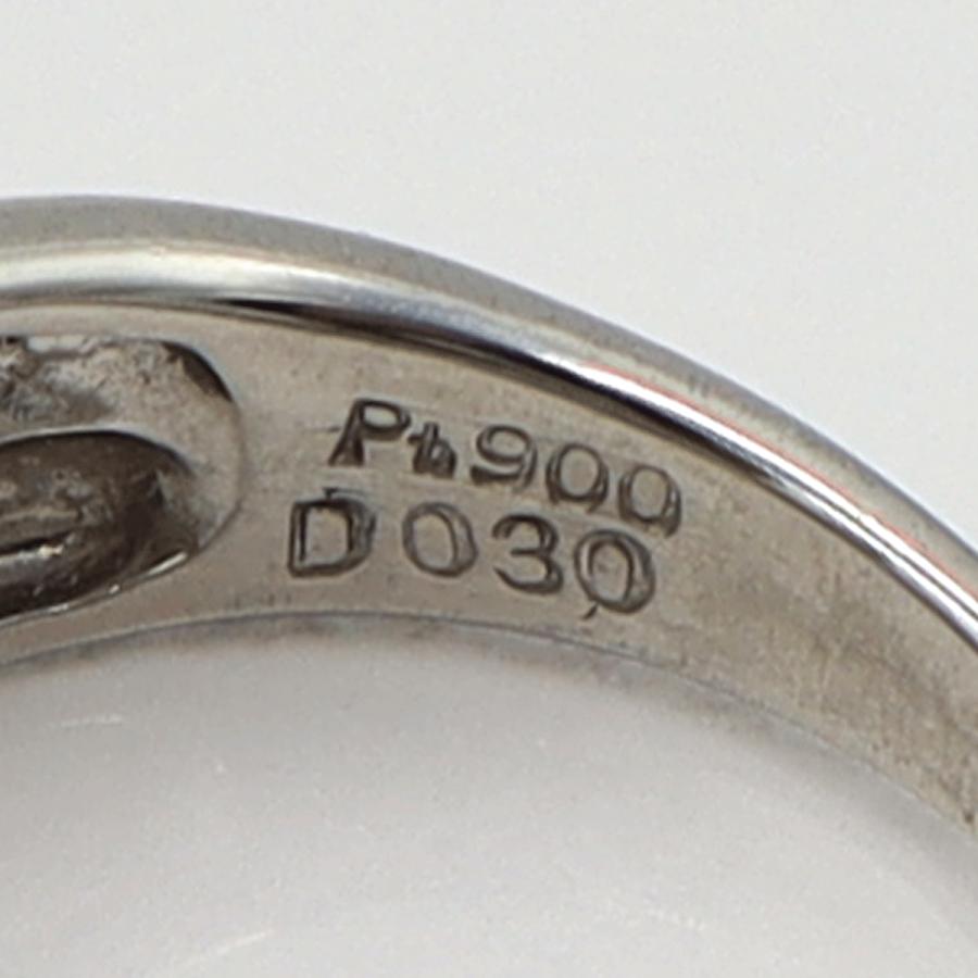 Pt900ダイヤモンドリング　D0.30ct　サイズ8号　重量5.27ｇ(石の重量含む)　レディース(中古)