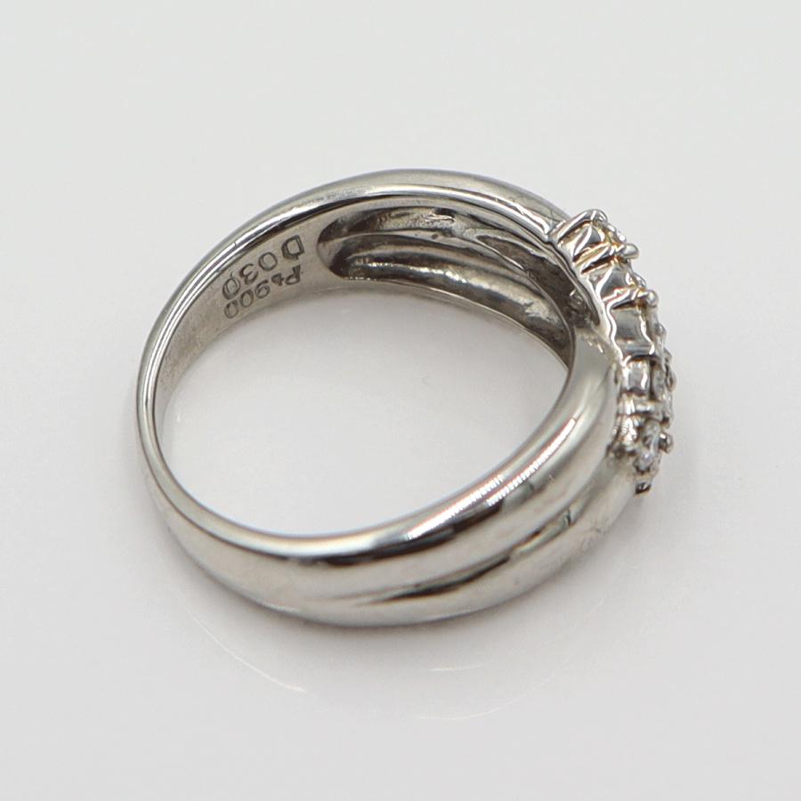 Pt900ダイヤモンドリング　D0.30ct　サイズ8号　重量5.27ｇ(石の重量含む)　レディース(中古)