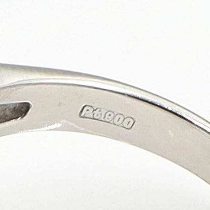Pt900キャッツアイダイヤモンドリング　CT4.49ct　D1.172ct　リングサイズ19号　重量11.40ｇ(石の重量含む)　キャッツアイ　ダイヤモンド　レディース（中古）