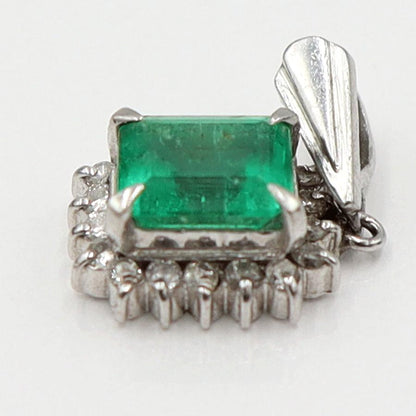 Pt900エメラルドペンダントトップ　E0.80ct　重量1.96ｇ(石の重量含む)　レディース(中古)