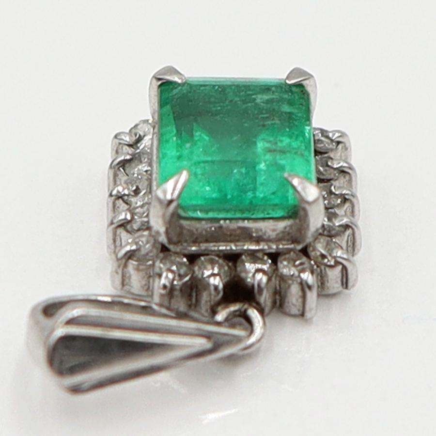 Pt900エメラルドペンダントトップ　E0.80ct　重量1.96ｇ(石の重量含む)　レディース(中古)