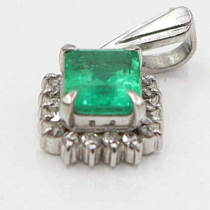 Pt900エメラルドペンダントトップ　E0.80ct　重量1.96ｇ(石の重量含む)　レディース(中古)