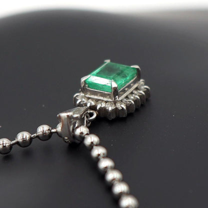 Pt900エメラルドペンダントトップ　E0.80ct　重量1.96ｇ(石の重量含む)　レディース(中古)