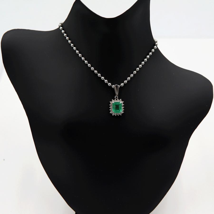 Pt900エメラルドペンダントトップ　E0.80ct　重量1.96ｇ(石の重量含む)　レディース(中古)