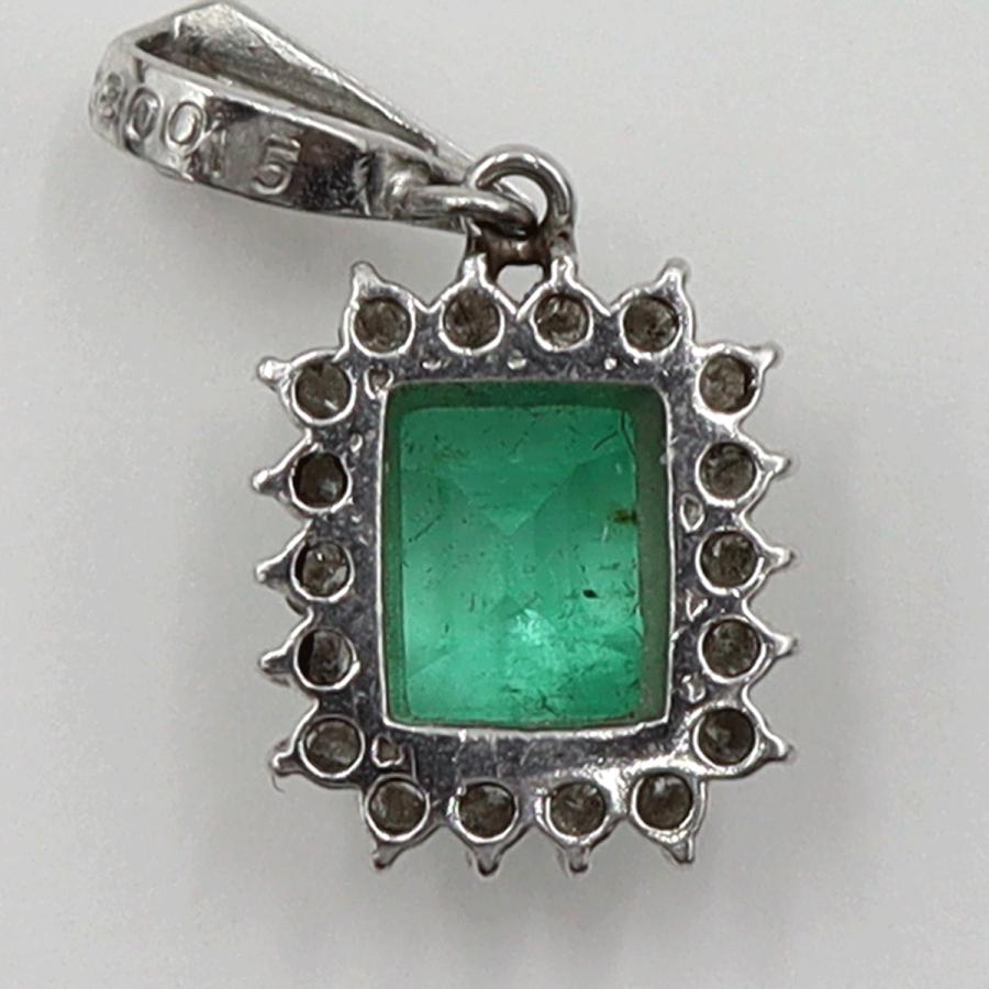 Pt900エメラルドペンダントトップ　E0.80ct　重量1.96ｇ(石の重量含む)　レディース(中古)