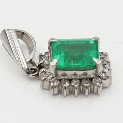Pt900エメラルドペンダントトップ　E0.80ct　重量1.96ｇ(石の重量含む)　レディース(中古)