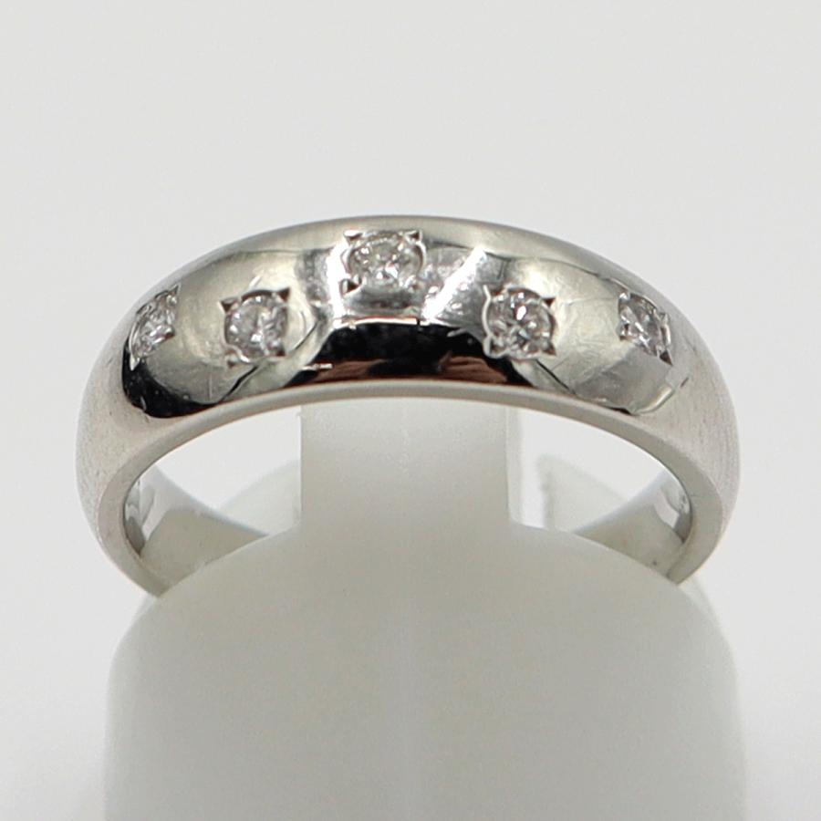 Pt900ダイヤモンドリング　D0.15ct　サイズ11号　重量7.88ｇ(石の重量含む)　レディース(中古)