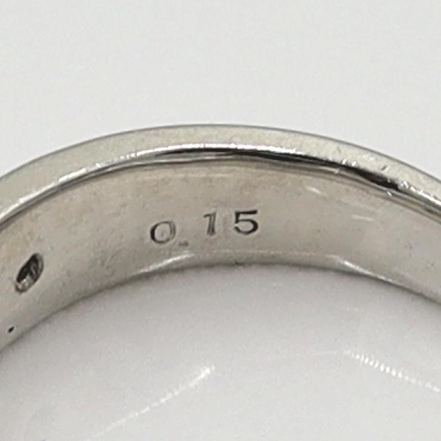 Pt900ダイヤモンドリング　D0.15ct　サイズ11号　重量7.88ｇ(石の重量含む)　レディース(中古)