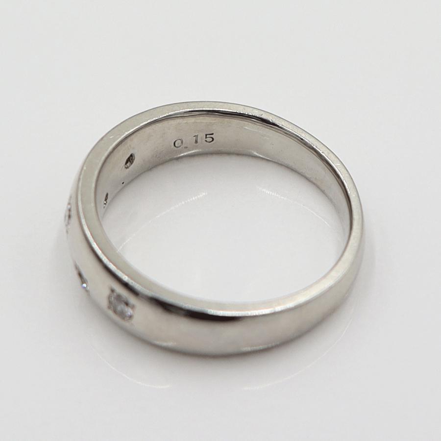 Pt900ダイヤモンドリング　D0.15ct　サイズ11号　重量7.88ｇ(石の重量含む)　レディース(中古)