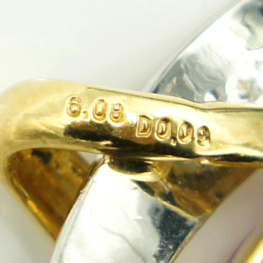 K18/Pt900マルチ石ペンダントトップ　R6.08ct　D0.09ct　重量14.23ｇ(石の重量含む)　 レディース（中古）