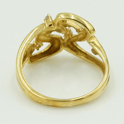 K18ダイヤモンドリング　D0.03ct　リングサイズ12号　重量3.64ｇ(石の重量含む)（中古）