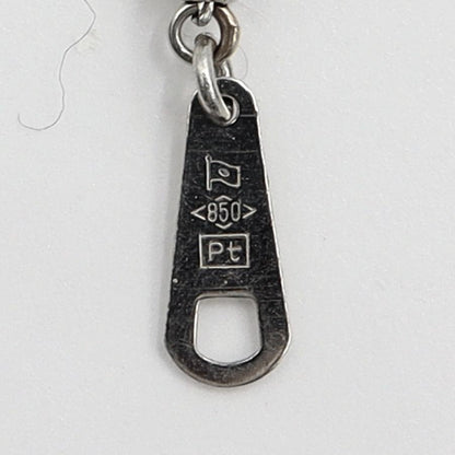 Pt850デザインネックレス　長さ40cm　重量14.13ｇ　レディース（中古）
