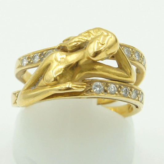 カレライカレラ（Carrera y Carrera）カレライカレラ750ダイヤモンドリング　リングサイズ15号　レディース（中古）