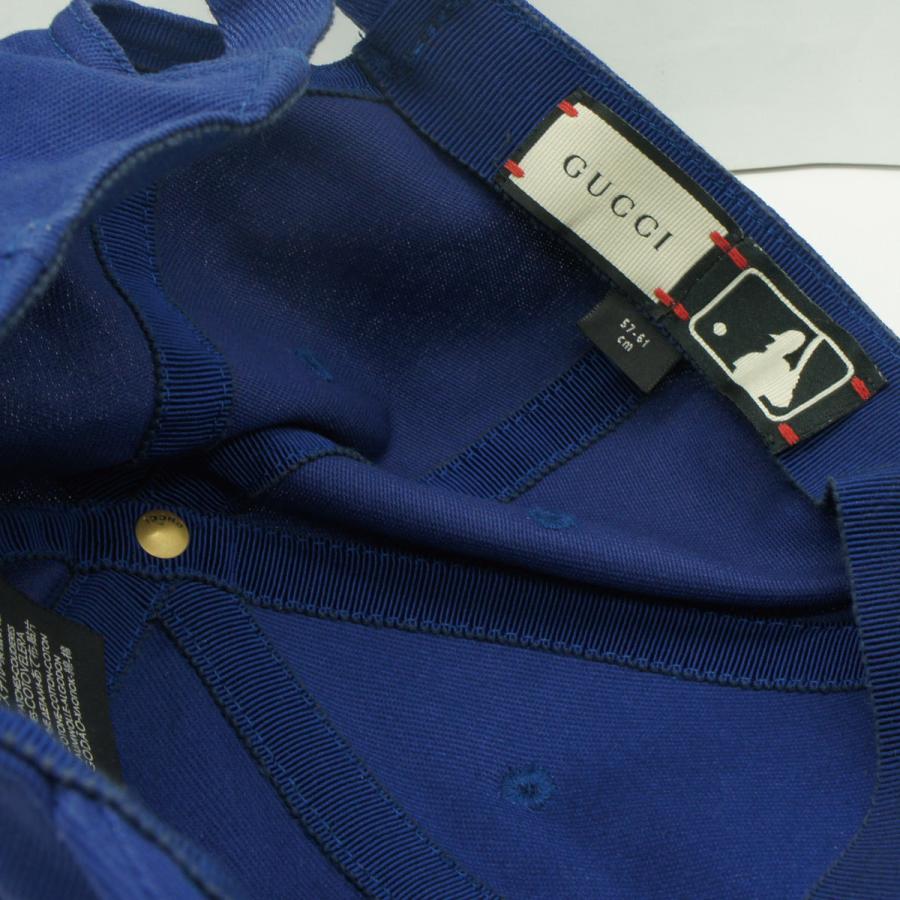 グッチ（GUCCI）ニューヨーク ヤンキース ベースボールキャップ　バタフライパッチ　538565（中古）