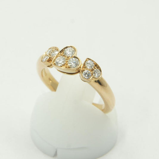 ピキョッティ（PICCHIOTTI）K18PGダイヤモンドハートリング　リングサイズ10号　0.36ct　レディース（中古）