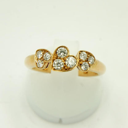 ピキョッティ（PICCHIOTTI）K18PGダイヤモンドハートリング　リングサイズ10号　0.36ct　レディース（中古）