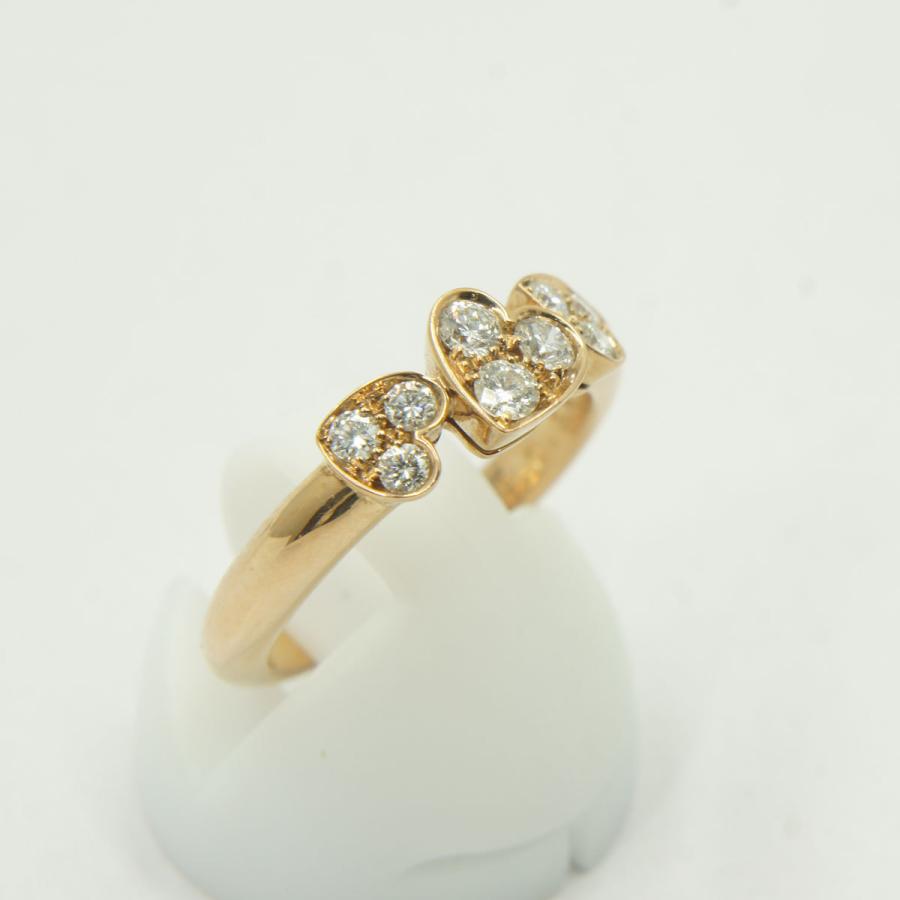ピキョッティ（PICCHIOTTI）K18PGダイヤモンドハートリング　リングサイズ10号　0.36ct　レディース（中古）