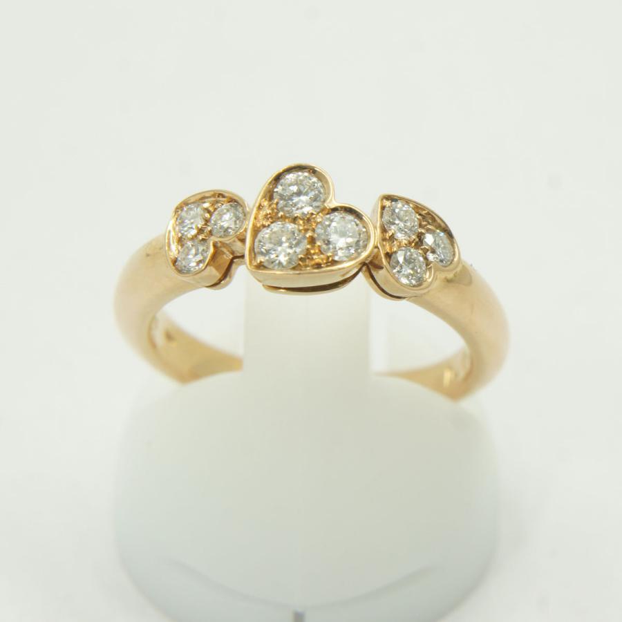 ピキョッティ（PICCHIOTTI）K18PGダイヤモンドハートリング　リングサイズ10号　0.36ct　レディース（中古）