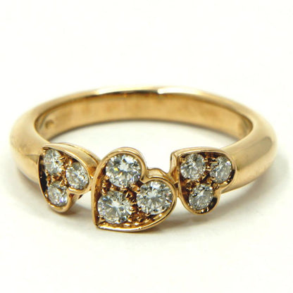 ピキョッティ（PICCHIOTTI）K18PGダイヤモンドハートリング　リングサイズ10号　0.36ct　レディース（中古）