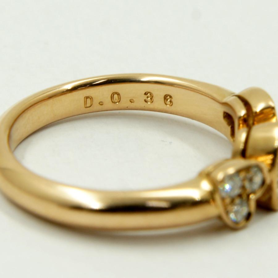 ピキョッティ（PICCHIOTTI）K18PGダイヤモンドハートリング　リングサイズ10号　0.36ct　レディース（中古）