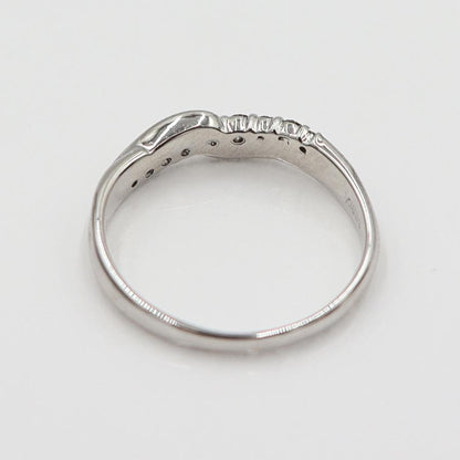 K18WGダイヤモンドリング　D0.18ct　サイズ11号　重量2.27ｇ(石の重量含む)(中古)