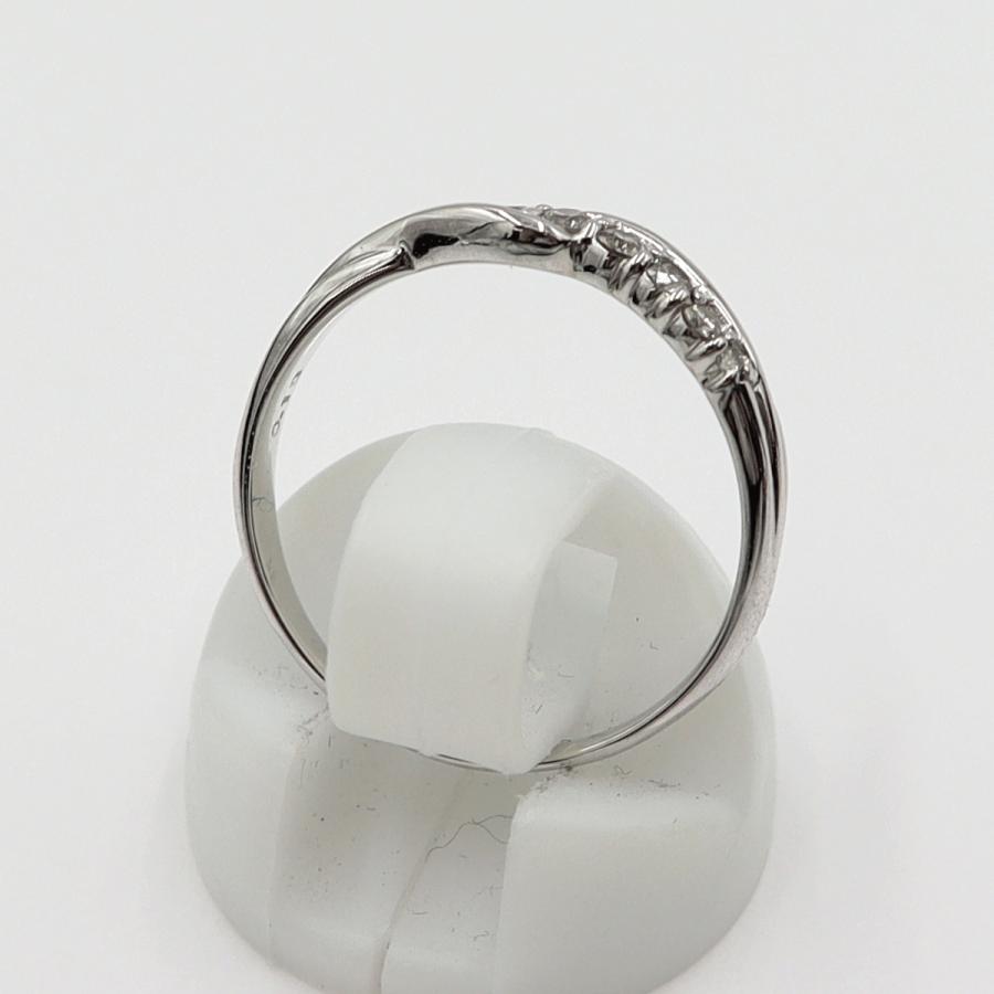K18WGダイヤモンドリング　D0.18ct　サイズ11号　重量2.27ｇ(石の重量含む)(中古)