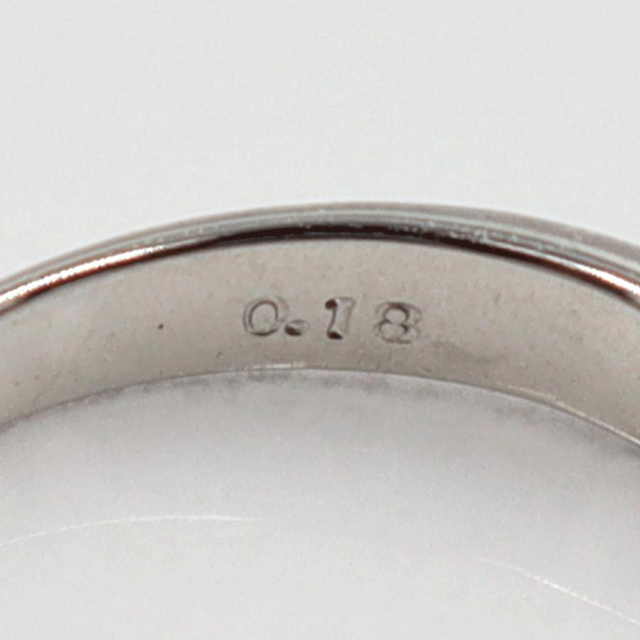 K18WGダイヤモンドリング　D0.18ct　サイズ11号　重量2.27ｇ(石の重量含む)(中古)