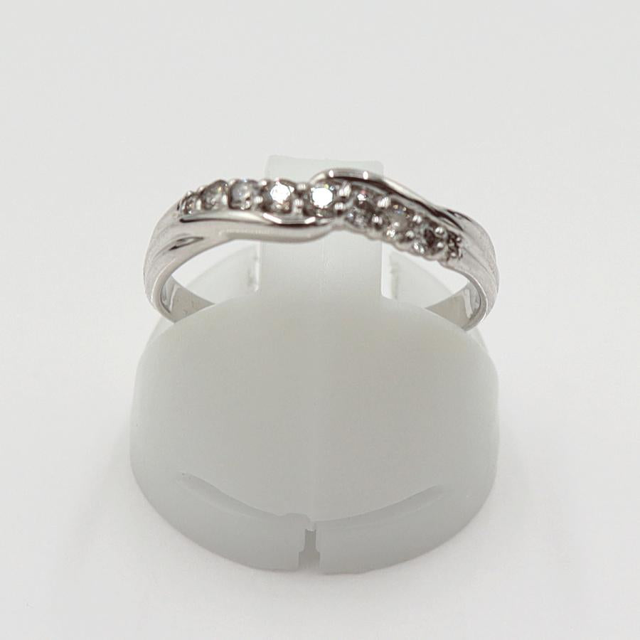 K18WGダイヤモンドリング　D0.18ct　サイズ11号　重量2.27ｇ(石の重量含む)(中古)