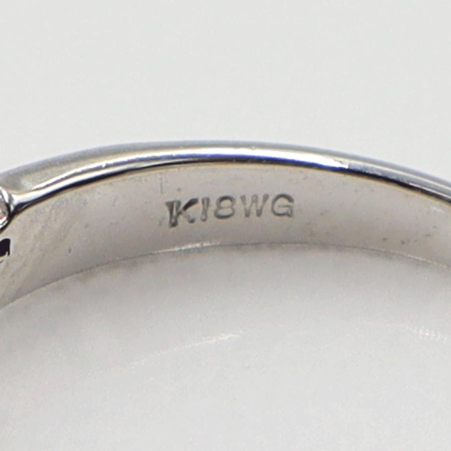 K18WGダイヤモンドリング　D0.18ct　サイズ11号　重量2.27ｇ(石の重量含む)(中古)