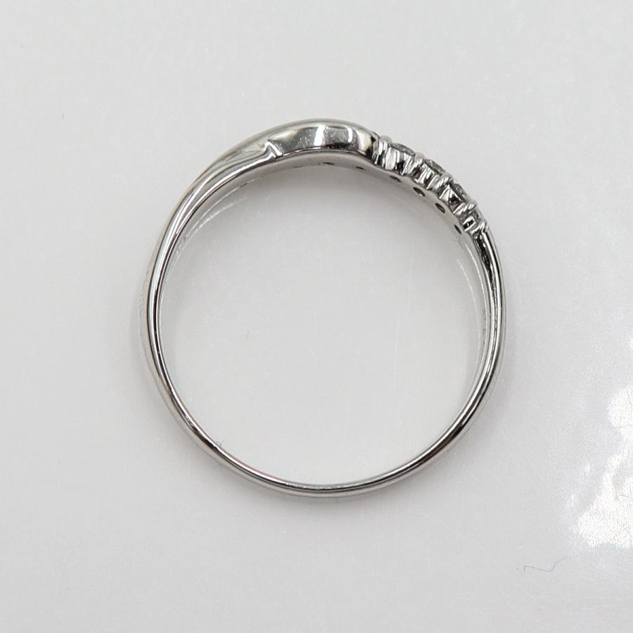 K18WGダイヤモンドリング　D0.18ct　サイズ11号　重量2.27ｇ(石の重量含む)(中古)