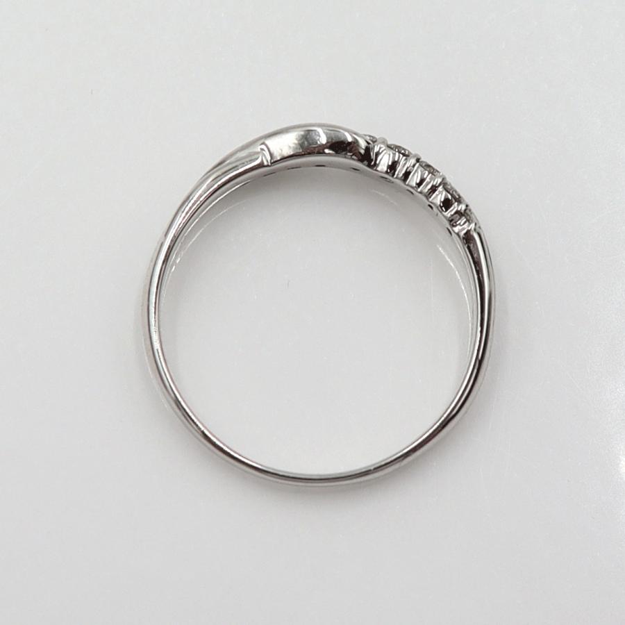 K18WGダイヤモンドリング　D0.18ct　サイズ11号　重量2.27ｇ(石の重量含む)(中古)