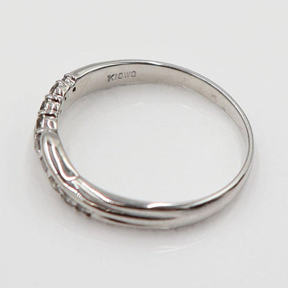 K18WGダイヤモンドリング　D0.18ct　サイズ11号　重量2.27ｇ(石の重量含む)(中古)