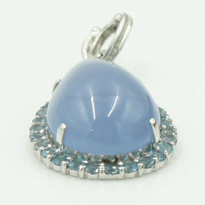 K18WGカルセドニーペンダントトップ　C10.91ct　D1.18ct　重量5.73ｇ(石の重量含む)　 レディース（中古）