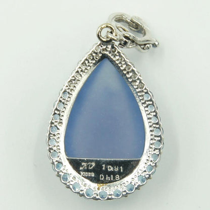 K18WGカルセドニーペンダントトップ　C10.91ct　D1.18ct　重量5.73ｇ(石の重量含む)　 レディース（中古）