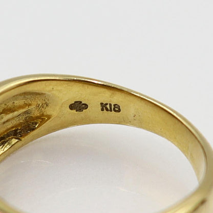 K18ダイヤモンドリング　D0.21ct　リングサイズ11号　重量6.61ｇ(石の重量含む)(中古)