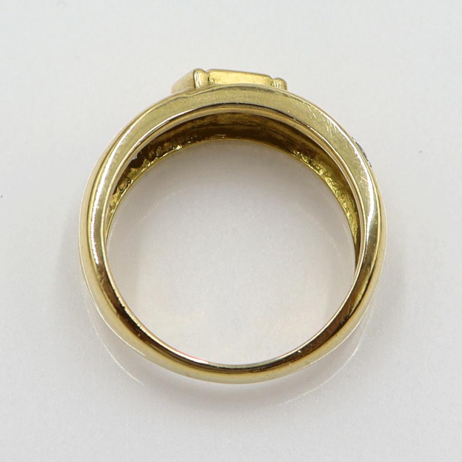 K18ダイヤモンドリング　D0.21ct　リングサイズ11号　重量6.61ｇ(石の重量含む)(中古)