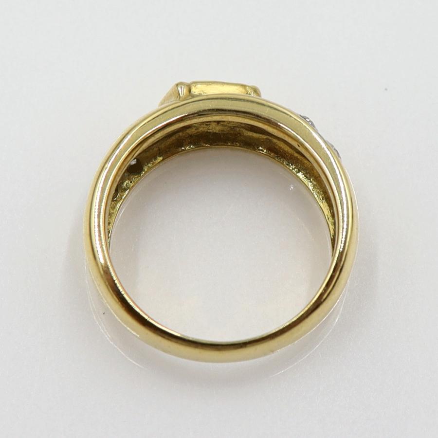 K18ダイヤモンドリング　D0.21ct　リングサイズ11号　重量6.61ｇ(石の重量含む)(中古)