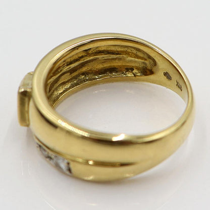 K18ダイヤモンドリング　D0.21ct　リングサイズ11号　重量6.61ｇ(石の重量含む)(中古)