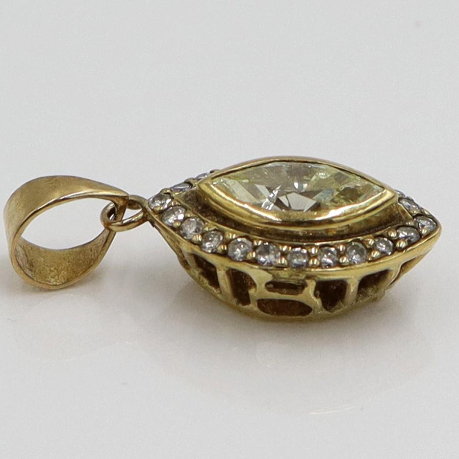 K18ダイヤモンドペンダントトップ　D1.07ct　重量2.75ｇ(石の重量含む)（中古