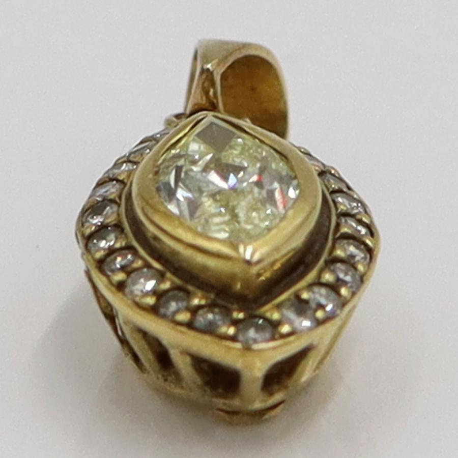 K18ダイヤモンドペンダントトップ　D1.07ct　重量2.75ｇ(石の重量含む)（中古