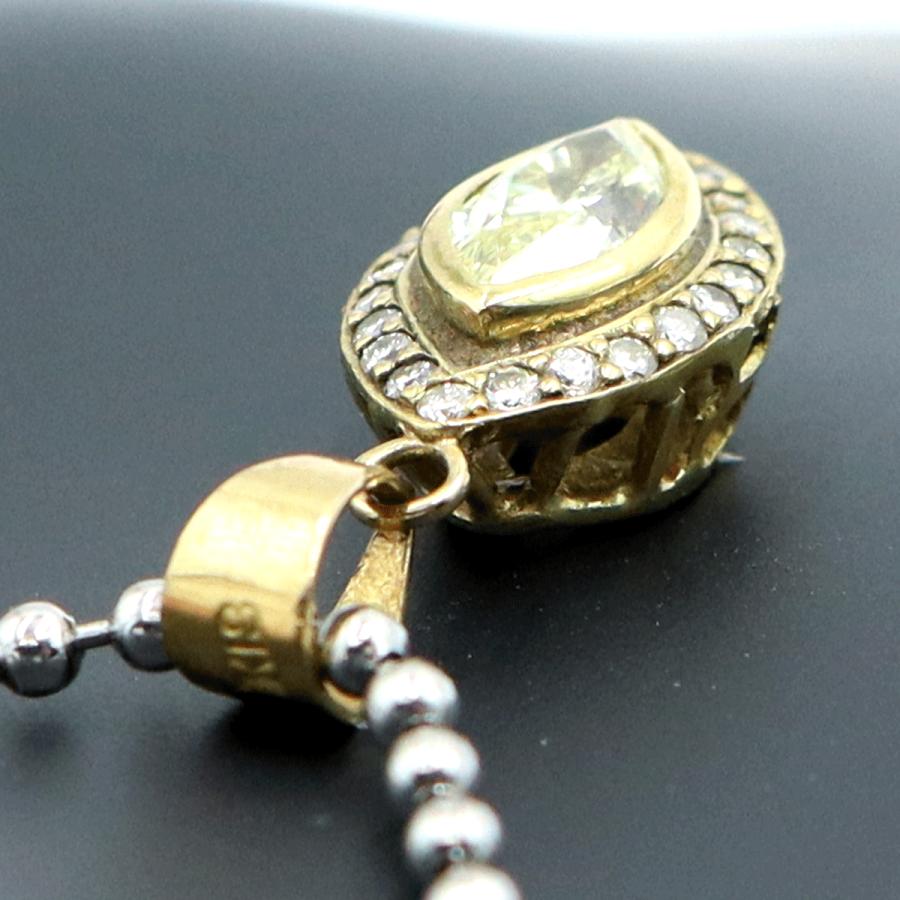 K18ダイヤモンドペンダントトップ　D1.07ct　重量2.75ｇ(石の重量含む)（中古