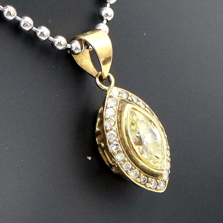 K18ダイヤモンドペンダントトップ　D1.07ct　重量2.75ｇ(石の重量含む)（中古